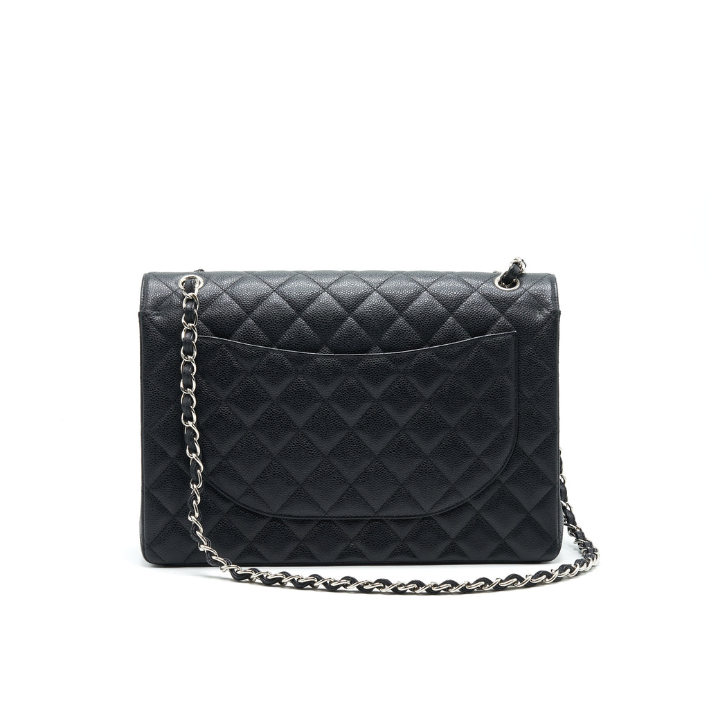 chanel-cavier-classic-maxi-double-flap-bag-black-shw