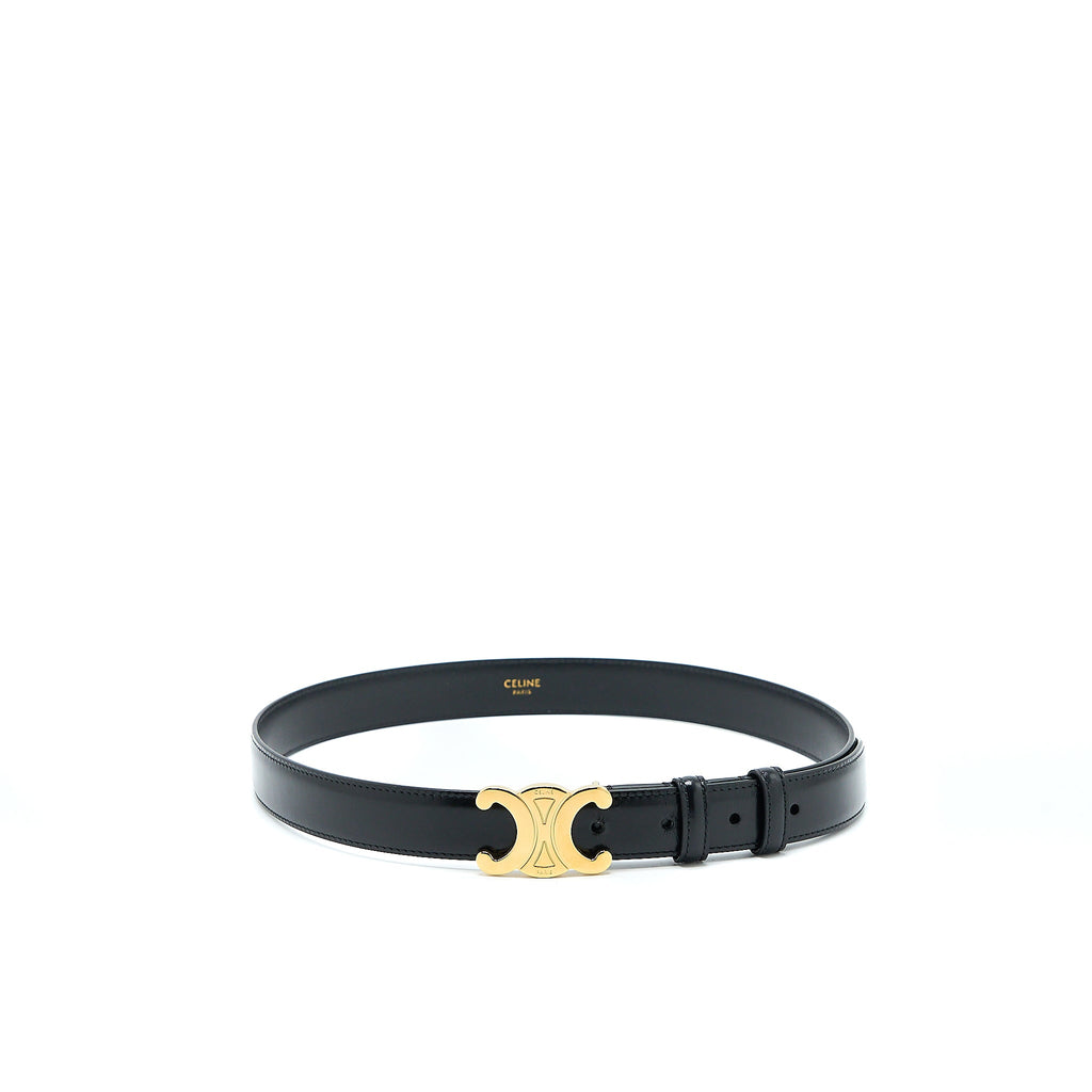 celine-size-75-medium-triomphe-belt-in-smooth-calfskin-black-ghw
