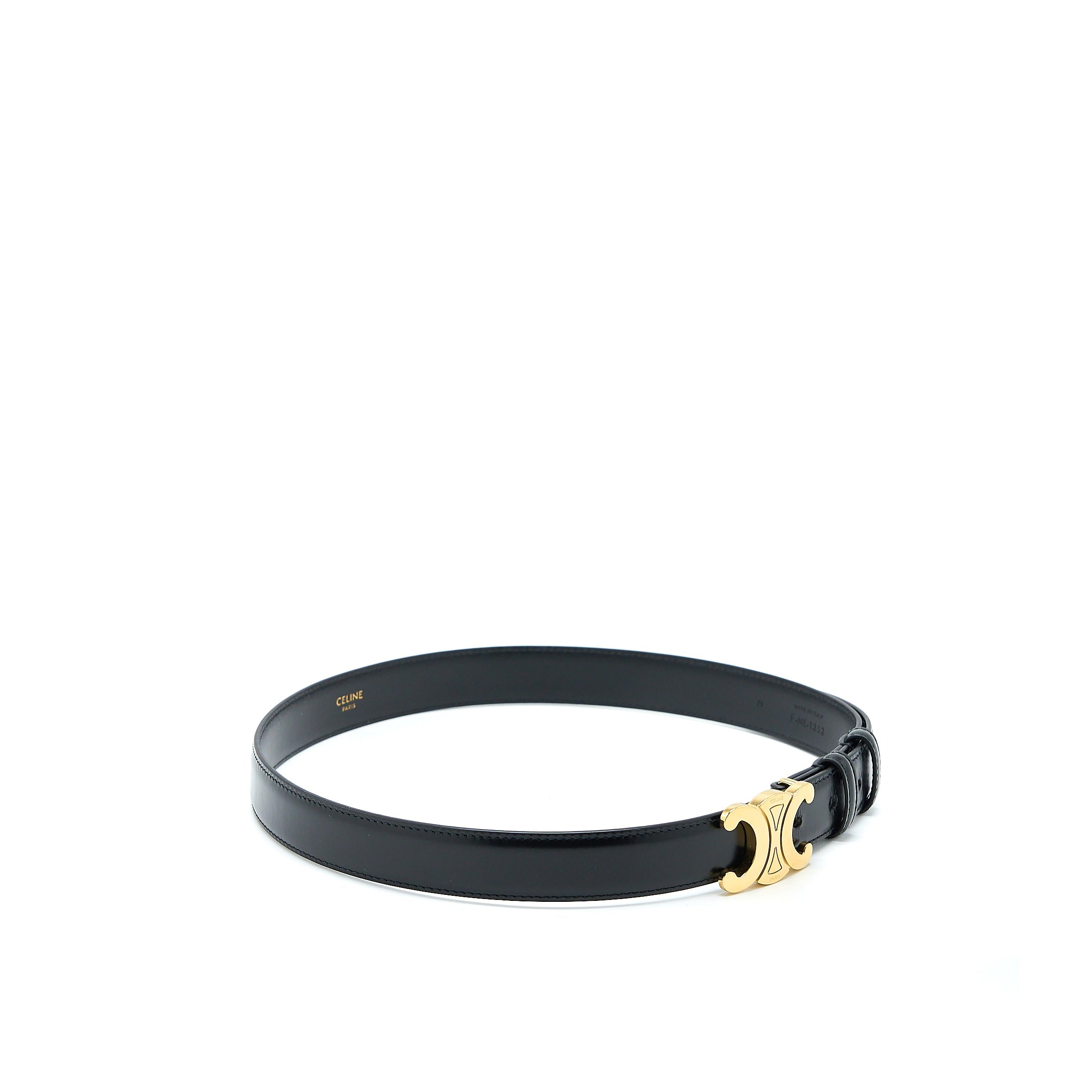 celine-size-75-medium-triomphe-belt-in-smooth-calfskin-black-ghw