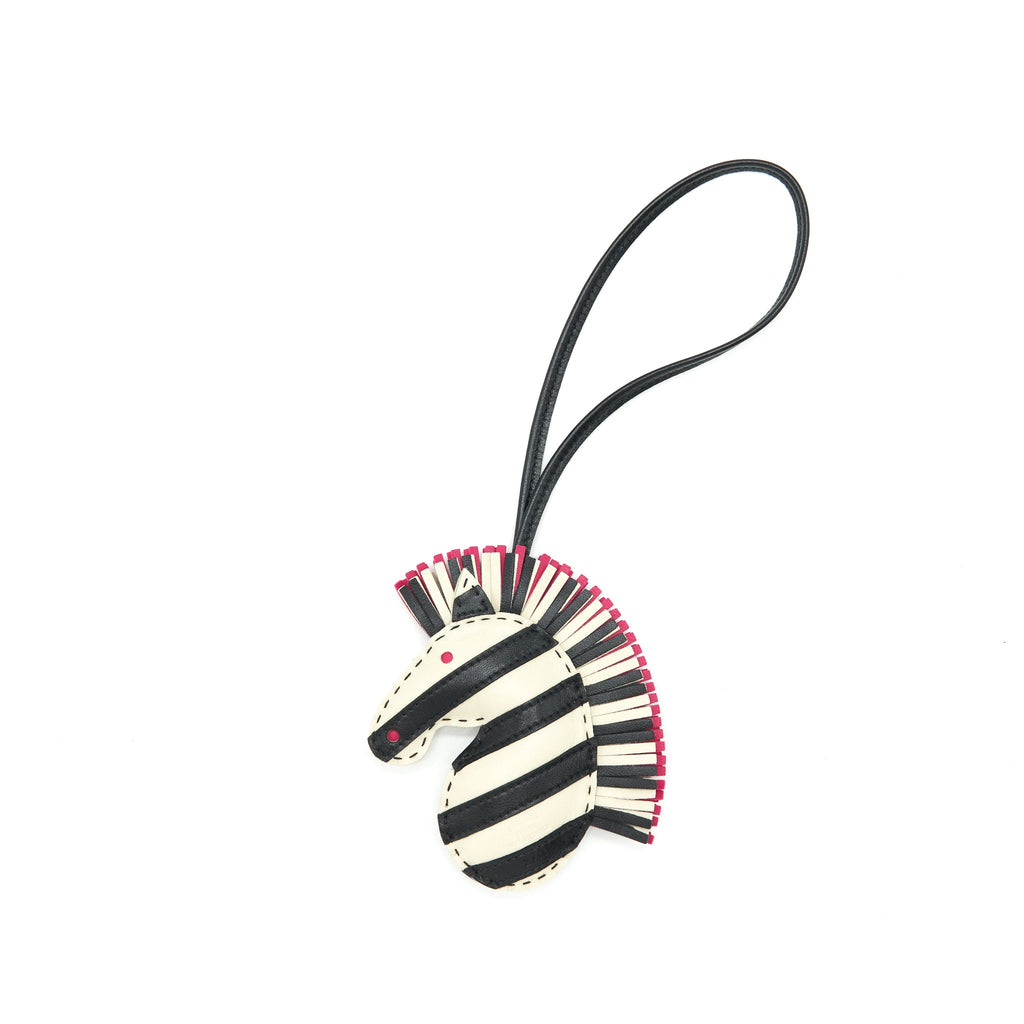 hermes-geegee-savannah-bag-charm-black-white-rose-mexico