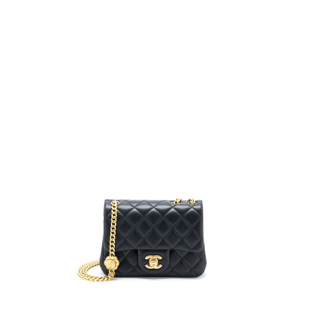 chanel-23s-camellia-chain-mini-square-flap-bag-lambskin-black-brushed-ghw-microchip