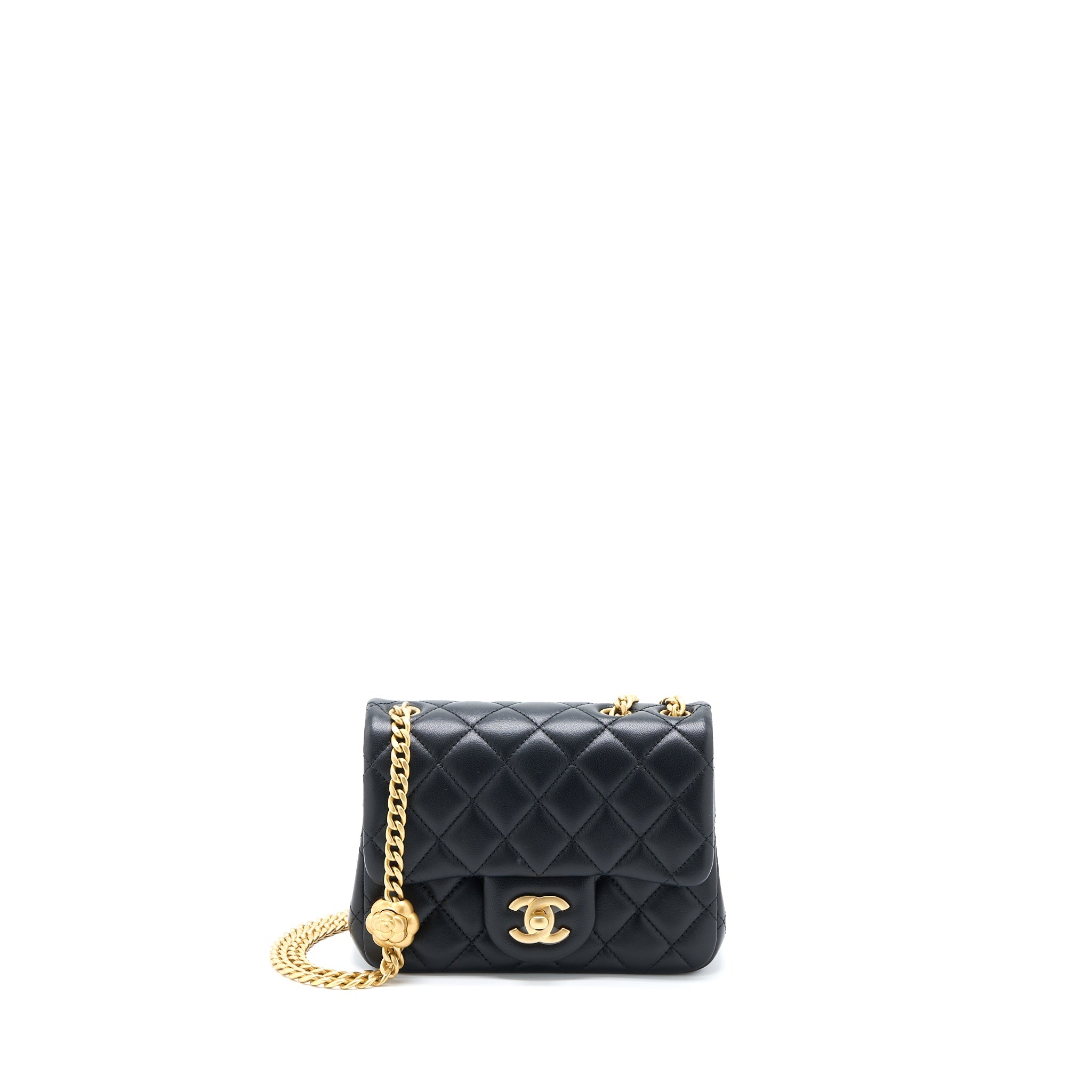 chanel-23s-camellia-chain-mini-square-flap-bag-lambskin-black-brushed-ghw-microchip