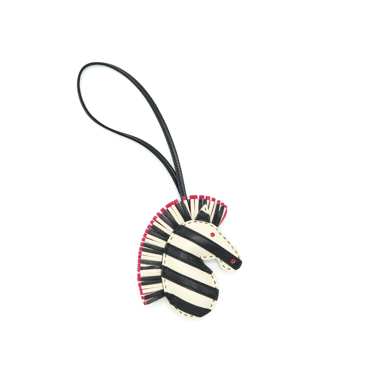 hermes-geegee-savannah-bag-charm-black-white-rose-mexico