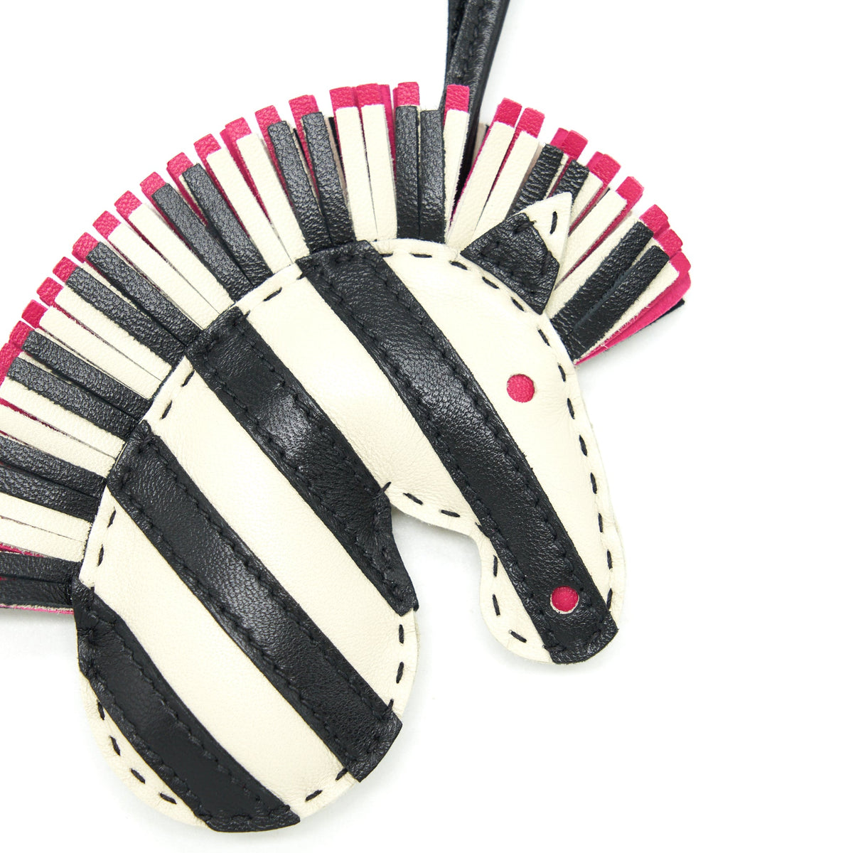 hermes-geegee-savannah-bag-charm-black-white-rose-mexico