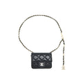 chanel-flap-card-holder-belt-bag-lambskin-chain-black-lghw