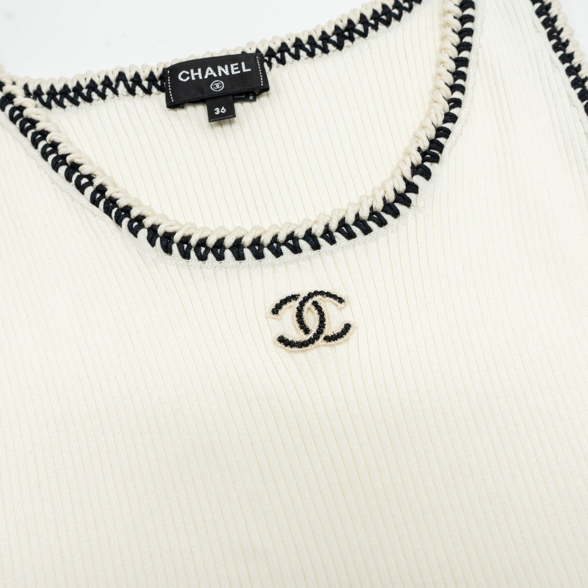 chanel-size-36-mini-dress-white-black-silk-cotton