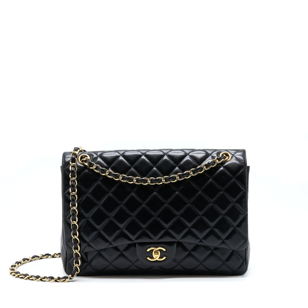 chanel-maxi-classic-flap-bag-lambskin-black-ghw