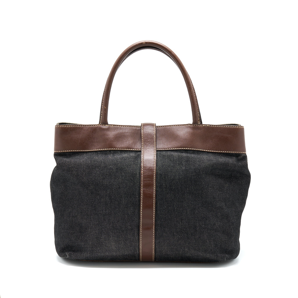 chanel-vintage-denim-tote-bag-dark-blue-brown-ruthenium-sliver-hardware-copy