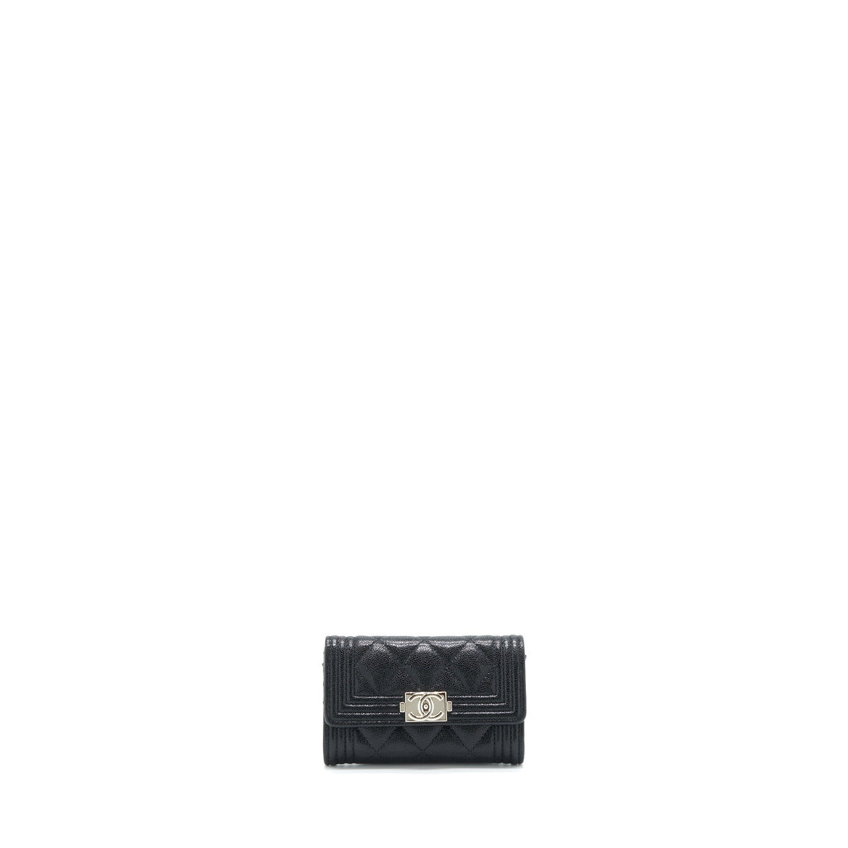 chanel-boy-card-holder-caviar-black-shw