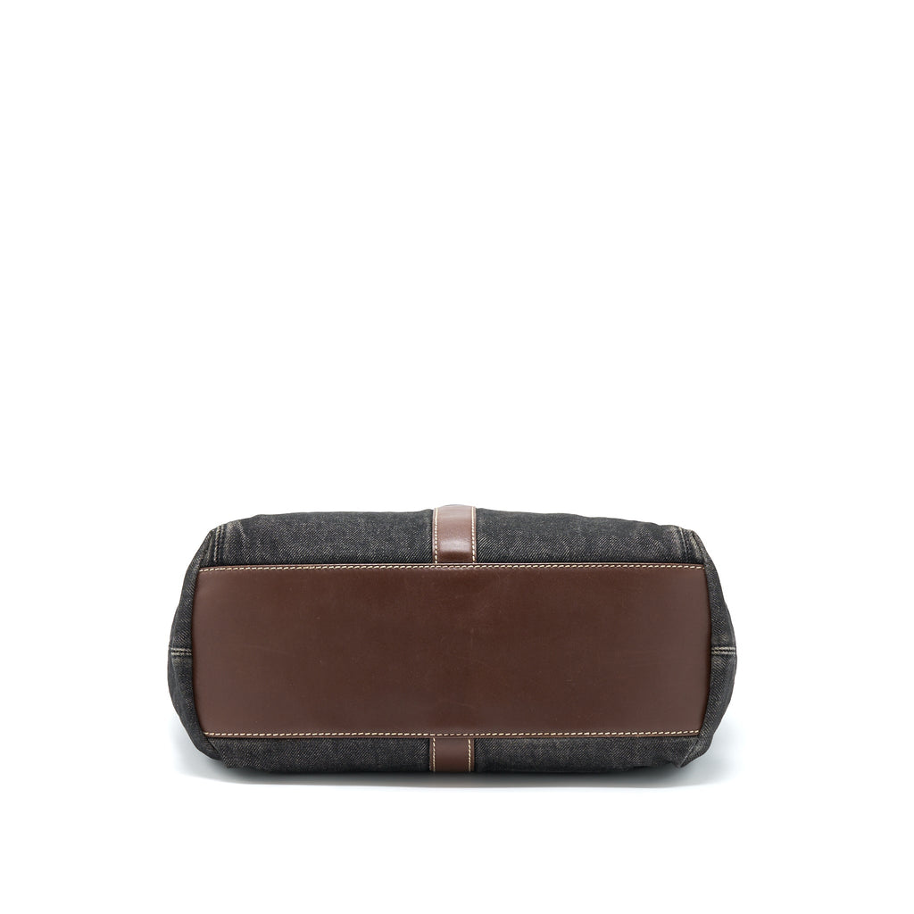 chanel-vintage-denim-tote-bag-dark-blue-brown-ruthenium-sliver-hardware-copy