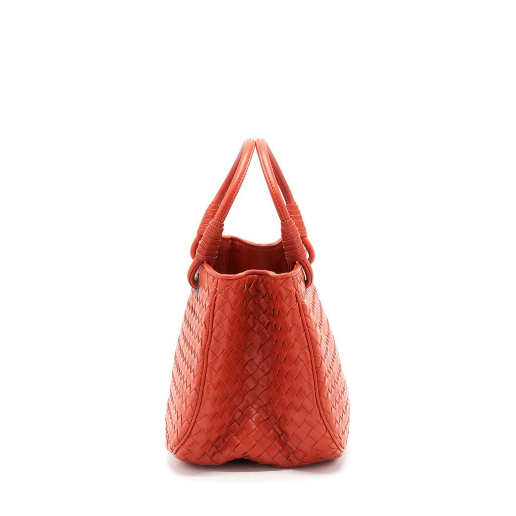 bottega-veneta-tote-bag-orange-ruthenium-gold-hardware