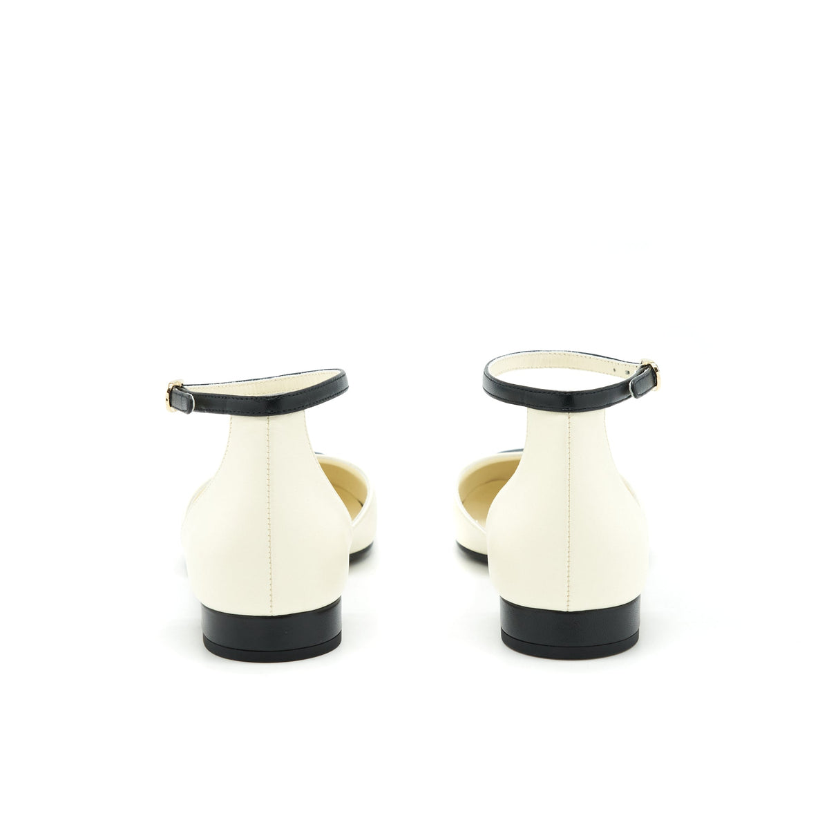 chanel-size-37-open-flat-shoes-lambskin-ivory-black