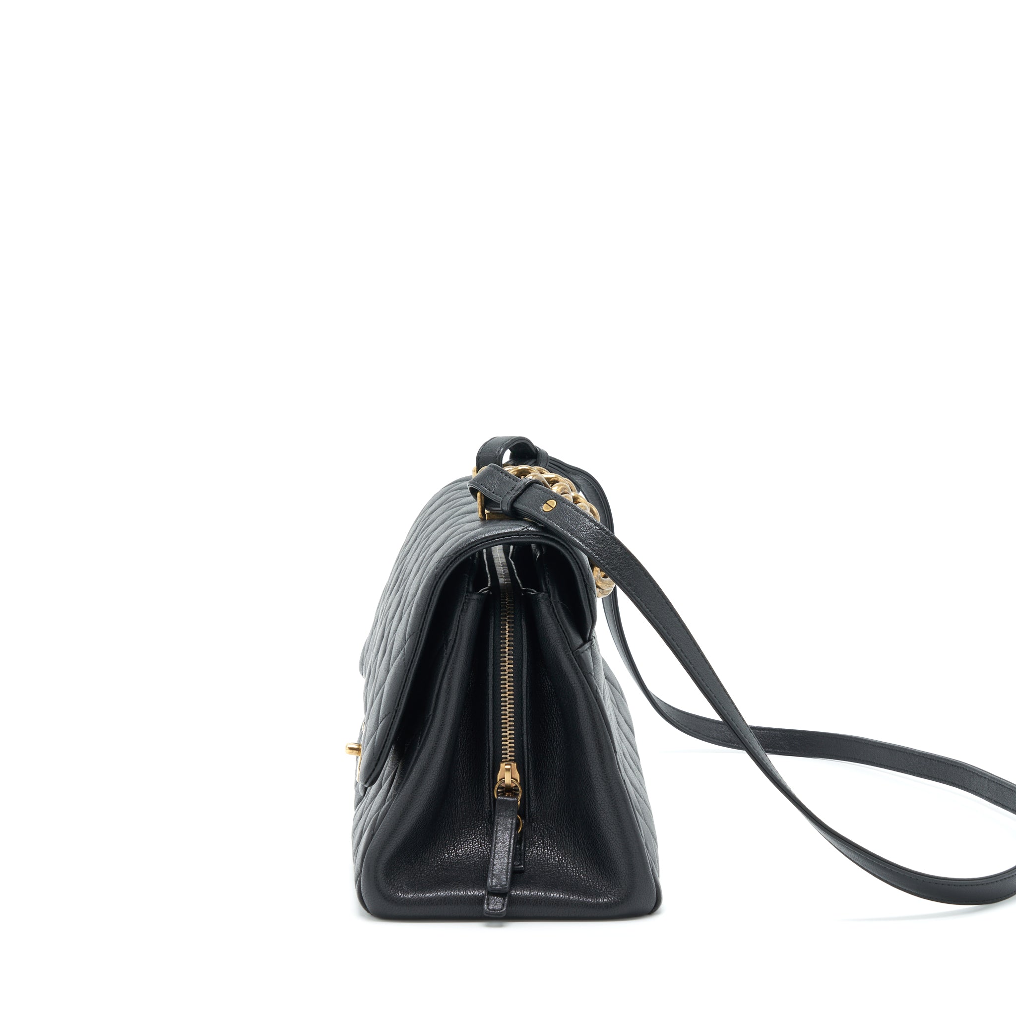 chanel-large-flap-bag-calfskin-black-ruthenium-gold-hardware