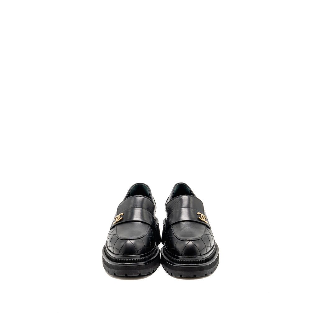 chanel-size-39-23a-cc-loafers-calfskin-black-ghw