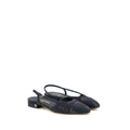 chanel-size-36-5c-sling-back-flap-shoes-denim-leather-black