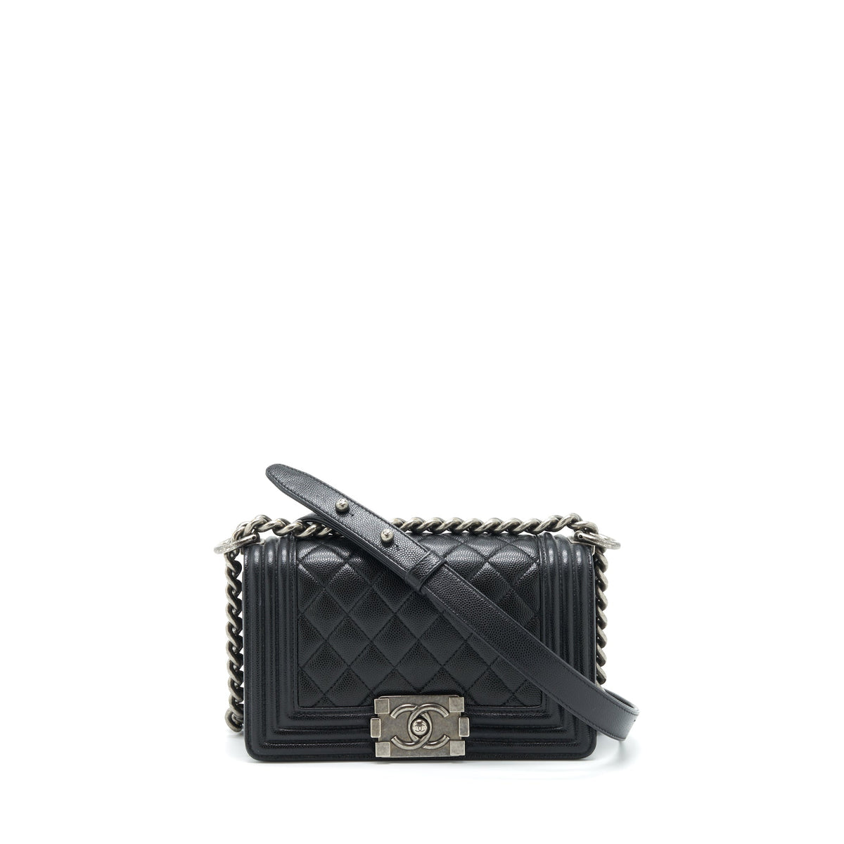 chanel-small-boy-bag-caviar-black-ruthenium-sliver-hardware