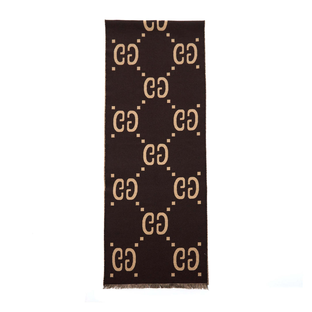 gucci-gg-jacquard-wool-silk-scarf-brown-beige