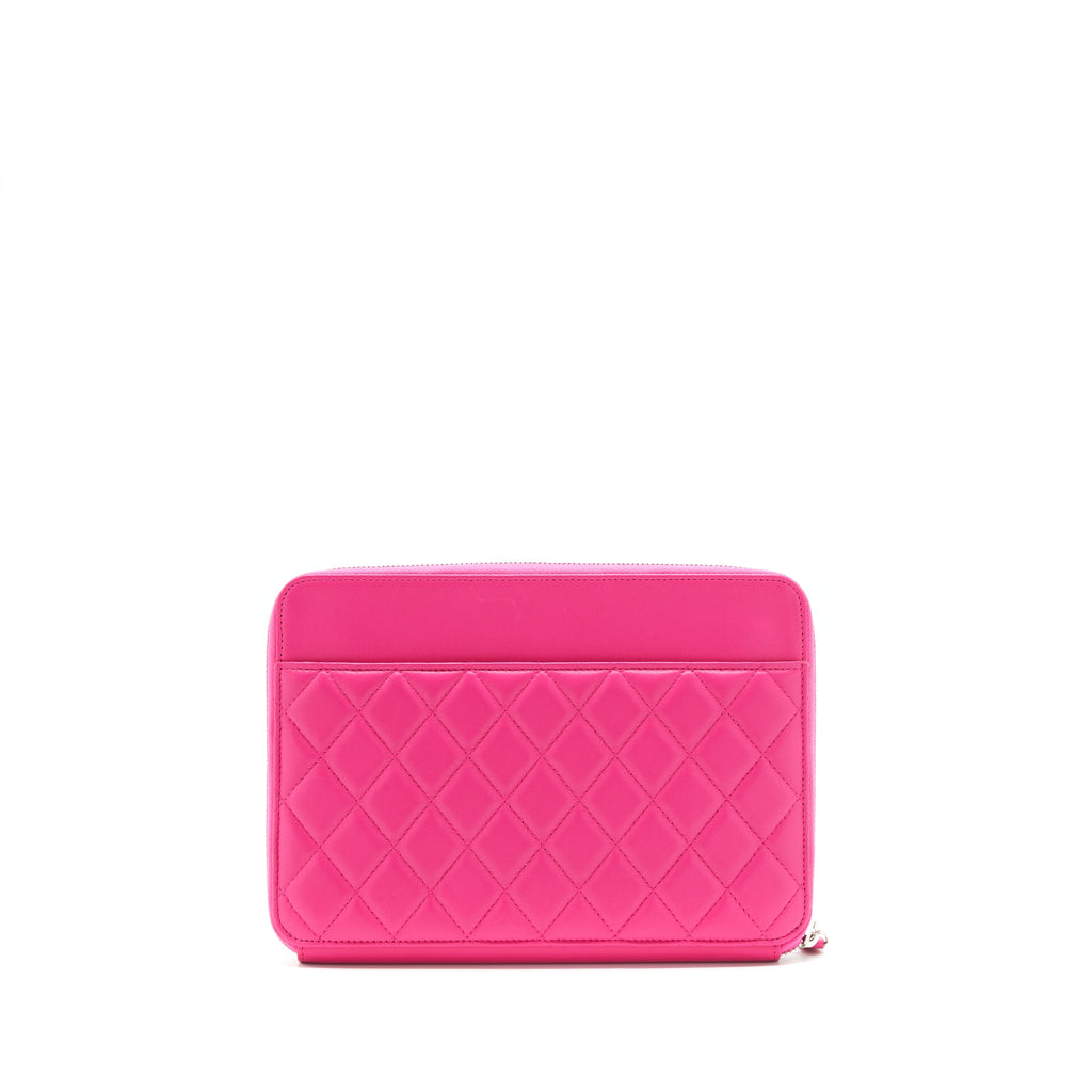 chanel-quilted-zipper-clutch-lambskin-pink-shw