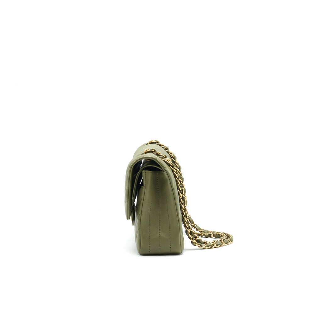 chanel-chevron-medium-classic-double-flap-bag-olive-green-ghw