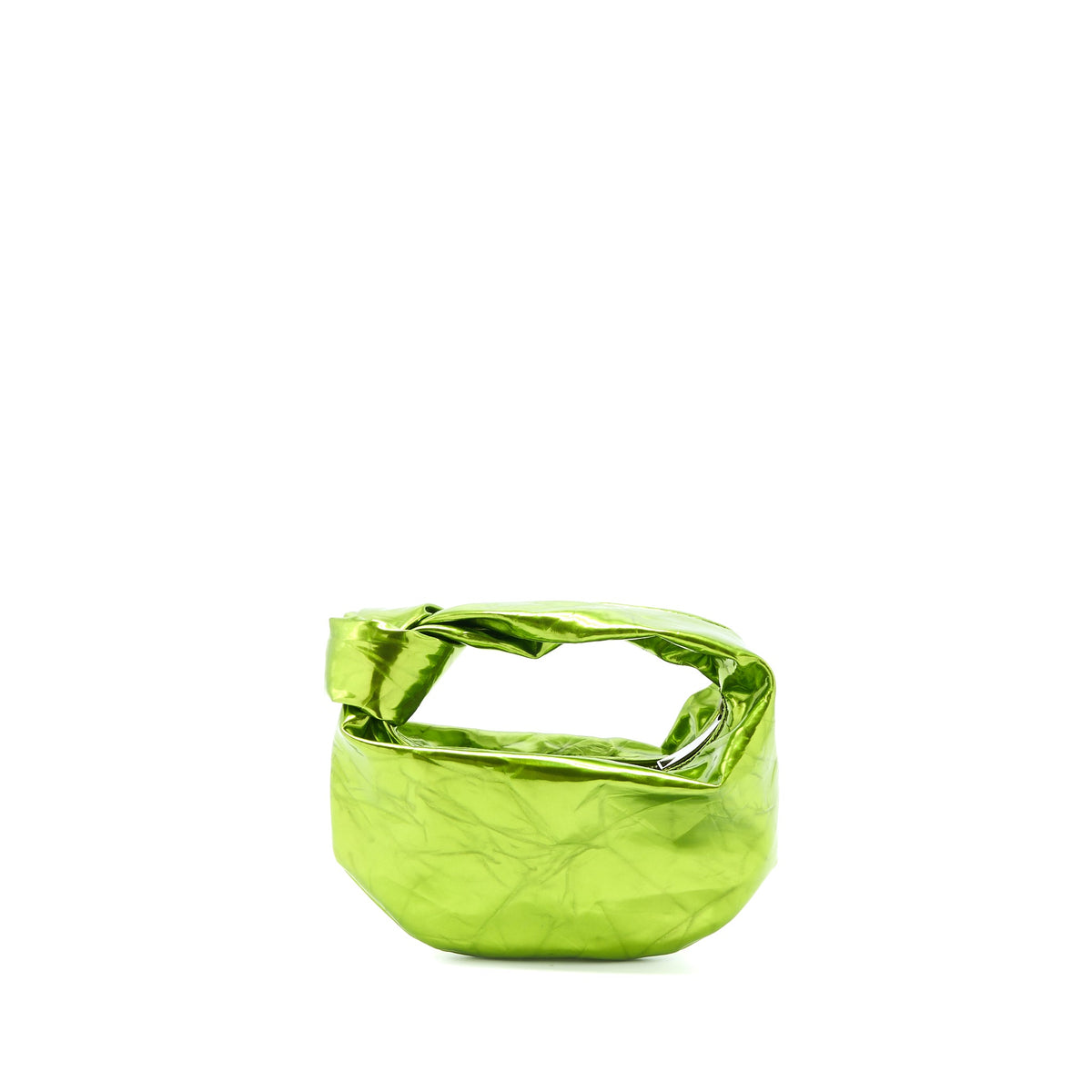 bottega-veneta-mini-jodie-knotted-metallic-green-shw