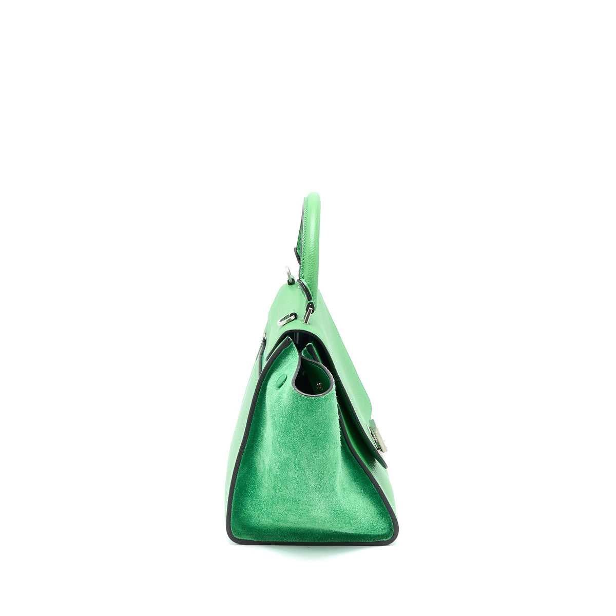celine-small-trapeze-bag-calfskin-suede-leather-green-shw