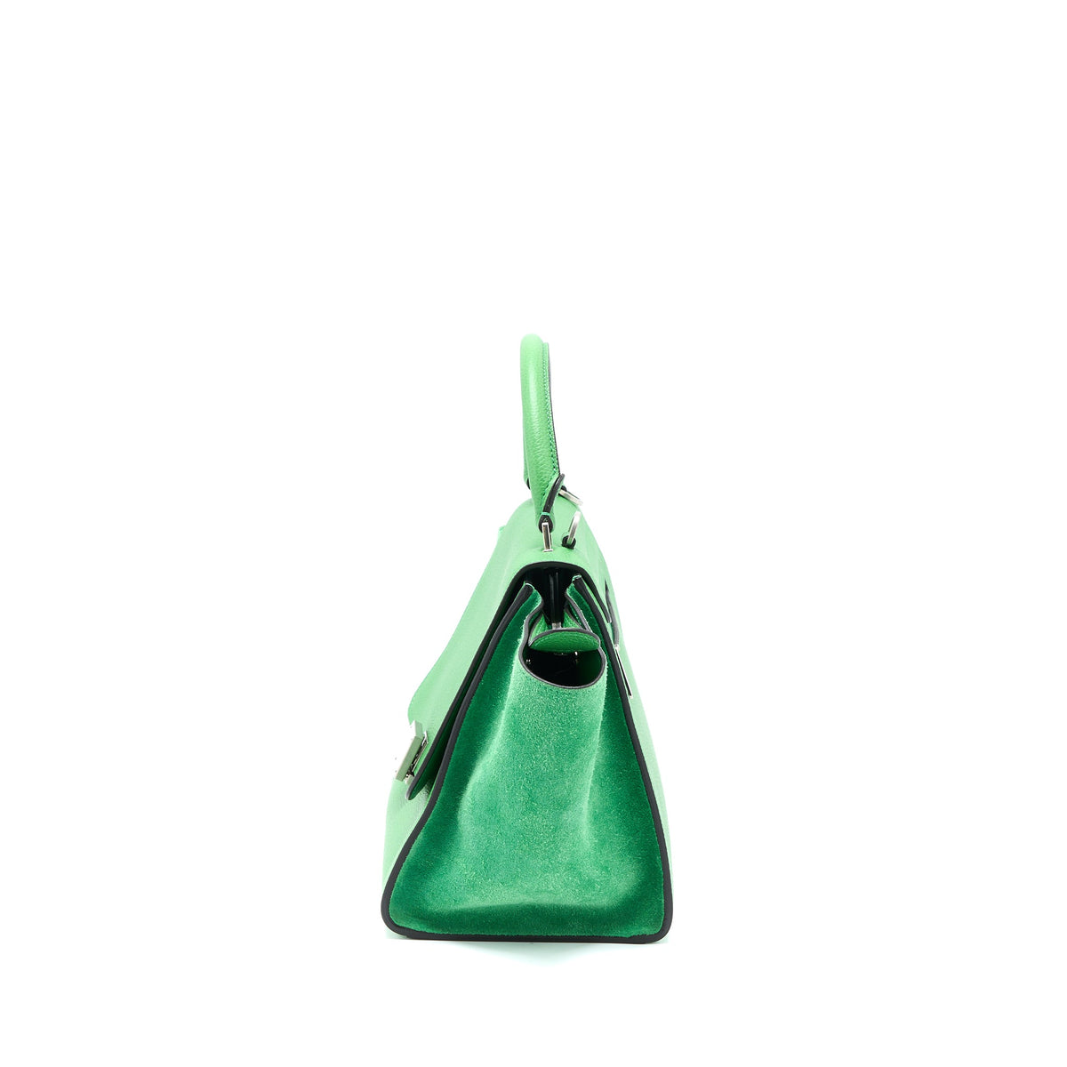 celine-small-trapeze-bag-calfskin-suede-leather-green-shw