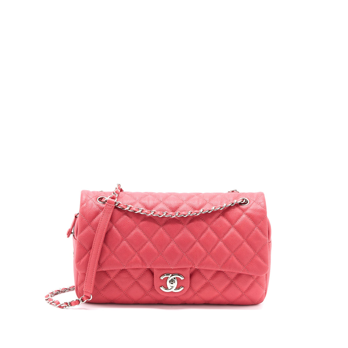 chanel-easy-flap-bag-caviar-pink-shw