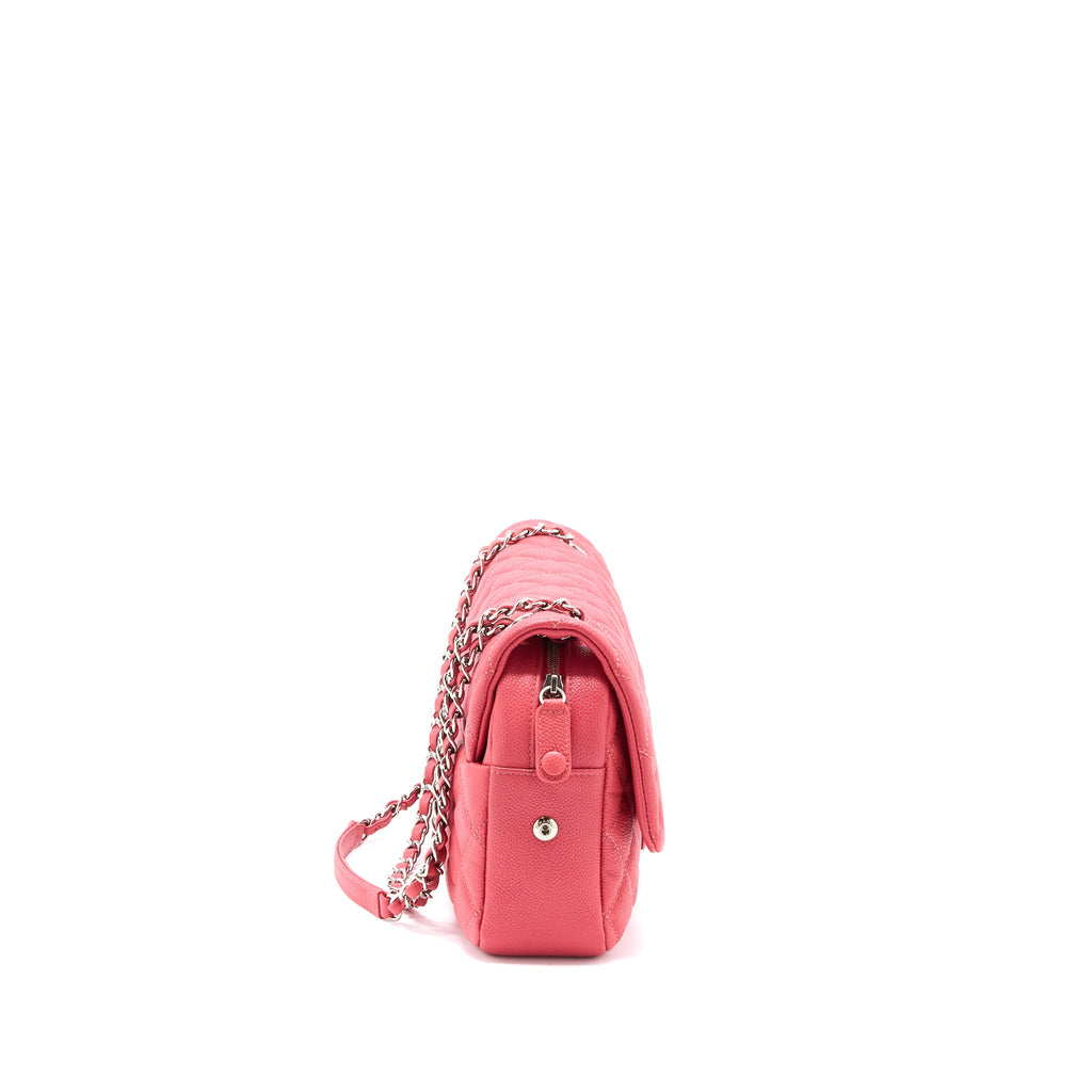 chanel-easy-flap-bag-caviar-pink-shw