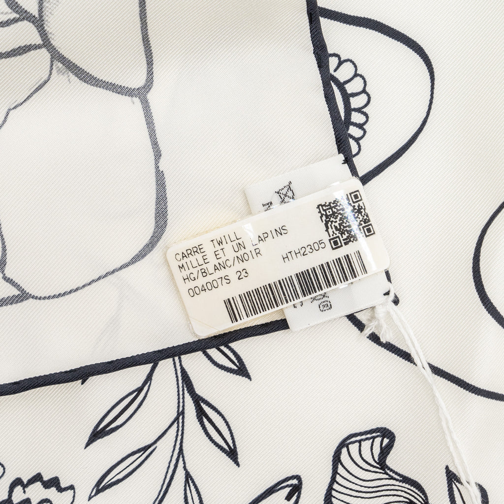 hermes-90cm-silk-scarf-mille-et-un-lapins-white-black