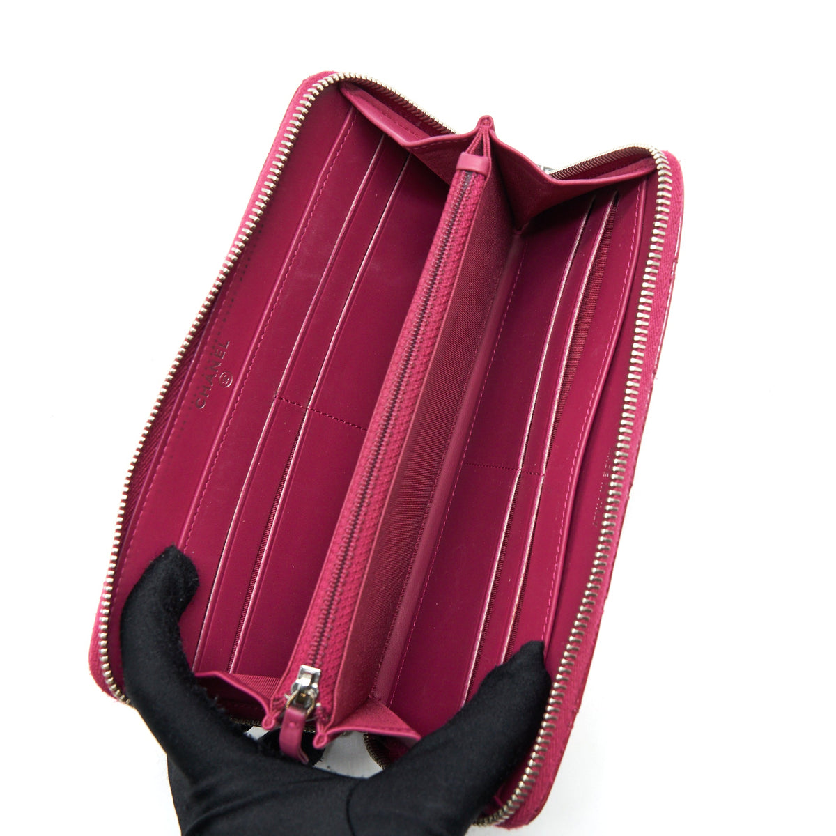 chanel-long-zip-wallet-patent-fuchsia-shw