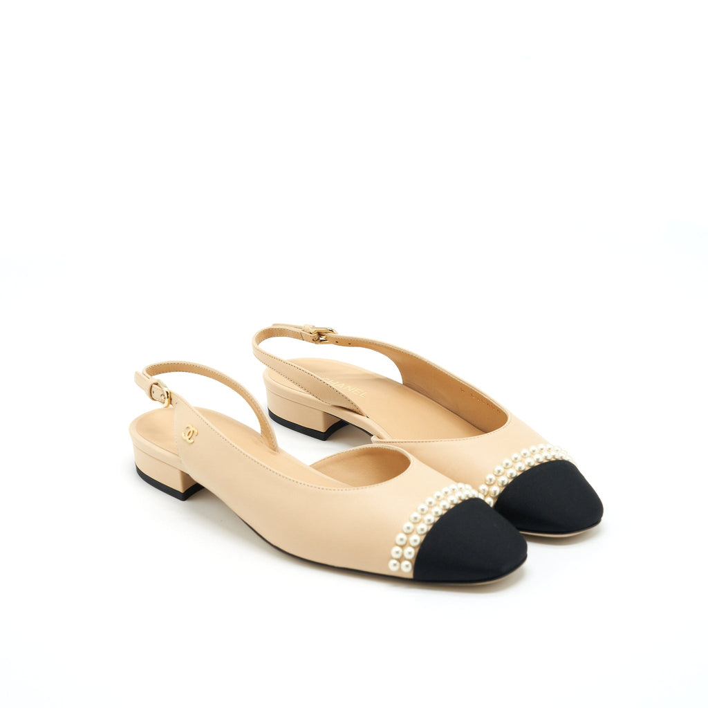 chanel-38-5c-slingback-flats-beige-with-pearls