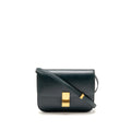 celine-medium-classic-box-bag-calfskin-dark-green-ghw-1