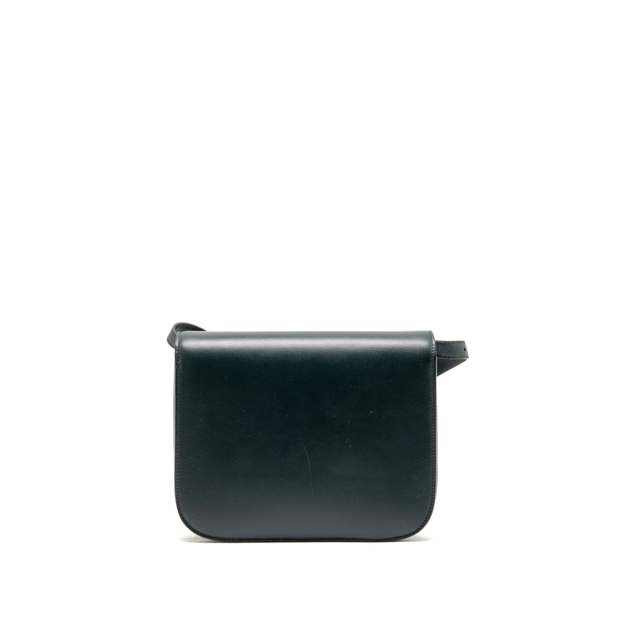 celine-medium-classic-box-bag-calfskin-dark-green-ghw-1