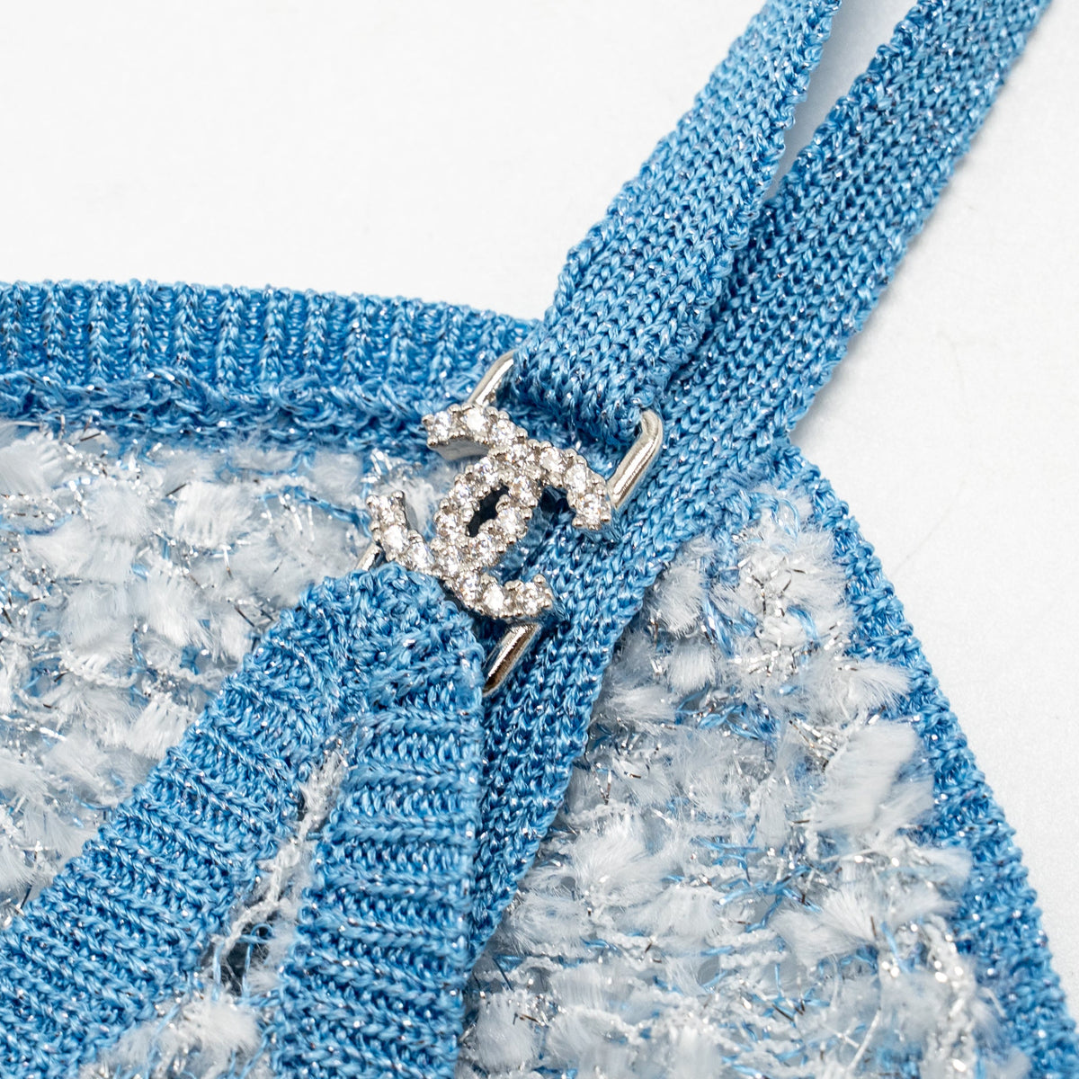 chanel-size-36-26c-knit-top-blue-silver