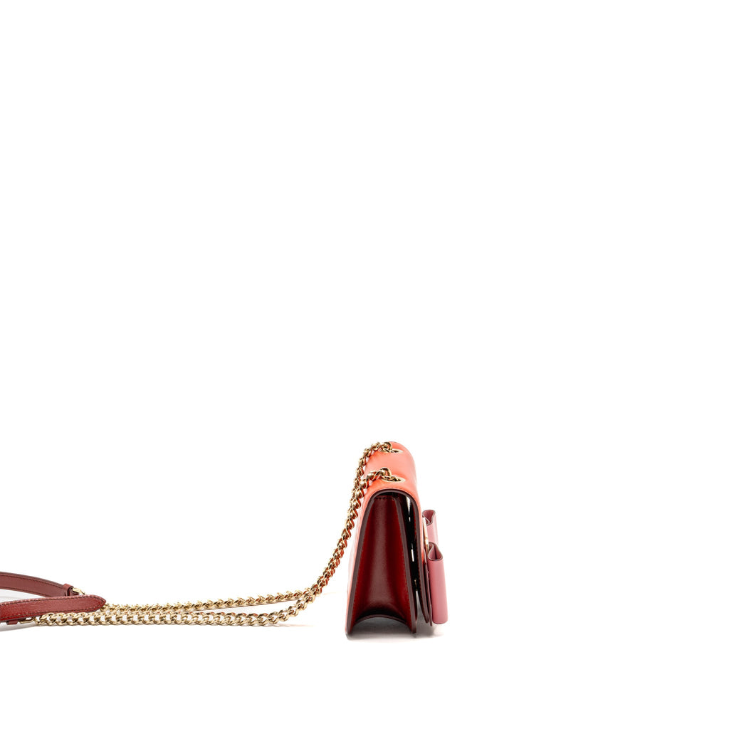 salvatore-ferragamo-vara-bow-bag-red-pink-and-oversize-gancini-wallet-black-calfskin-ghw-sell-in-set