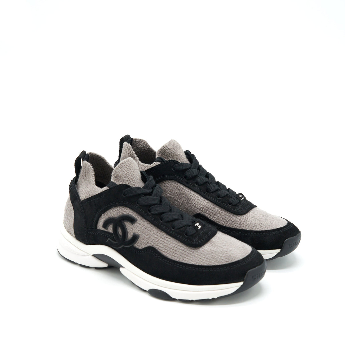 chanel-size-37-women-s-sneakers-grey-black