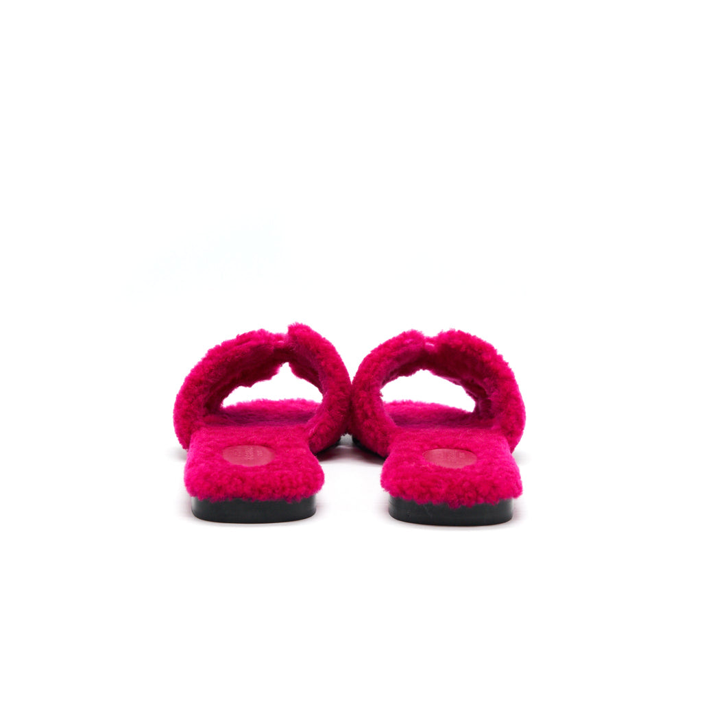 hermes-size-37-sandale-oran-peau-lainee-rose-fuchsia