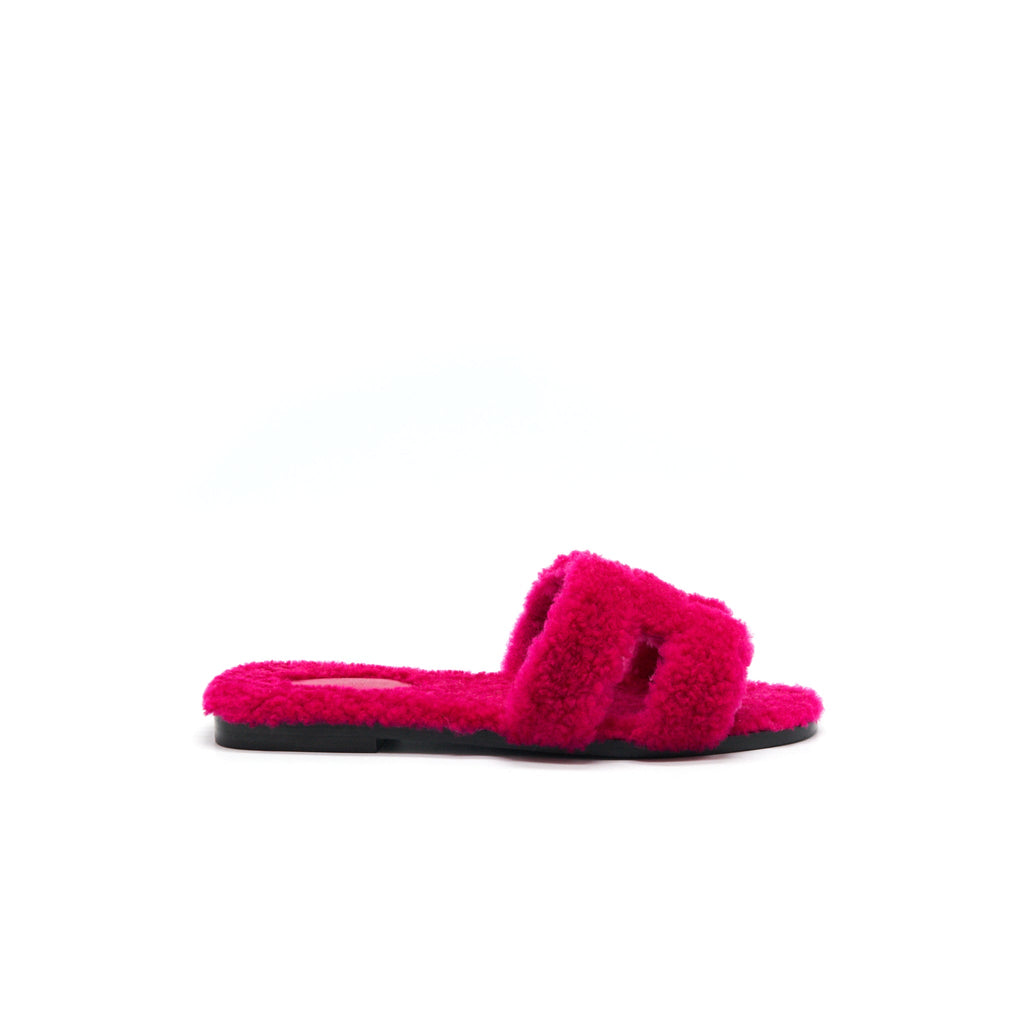 hermes-size-37-sandale-oran-peau-lainee-rose-fuchsia