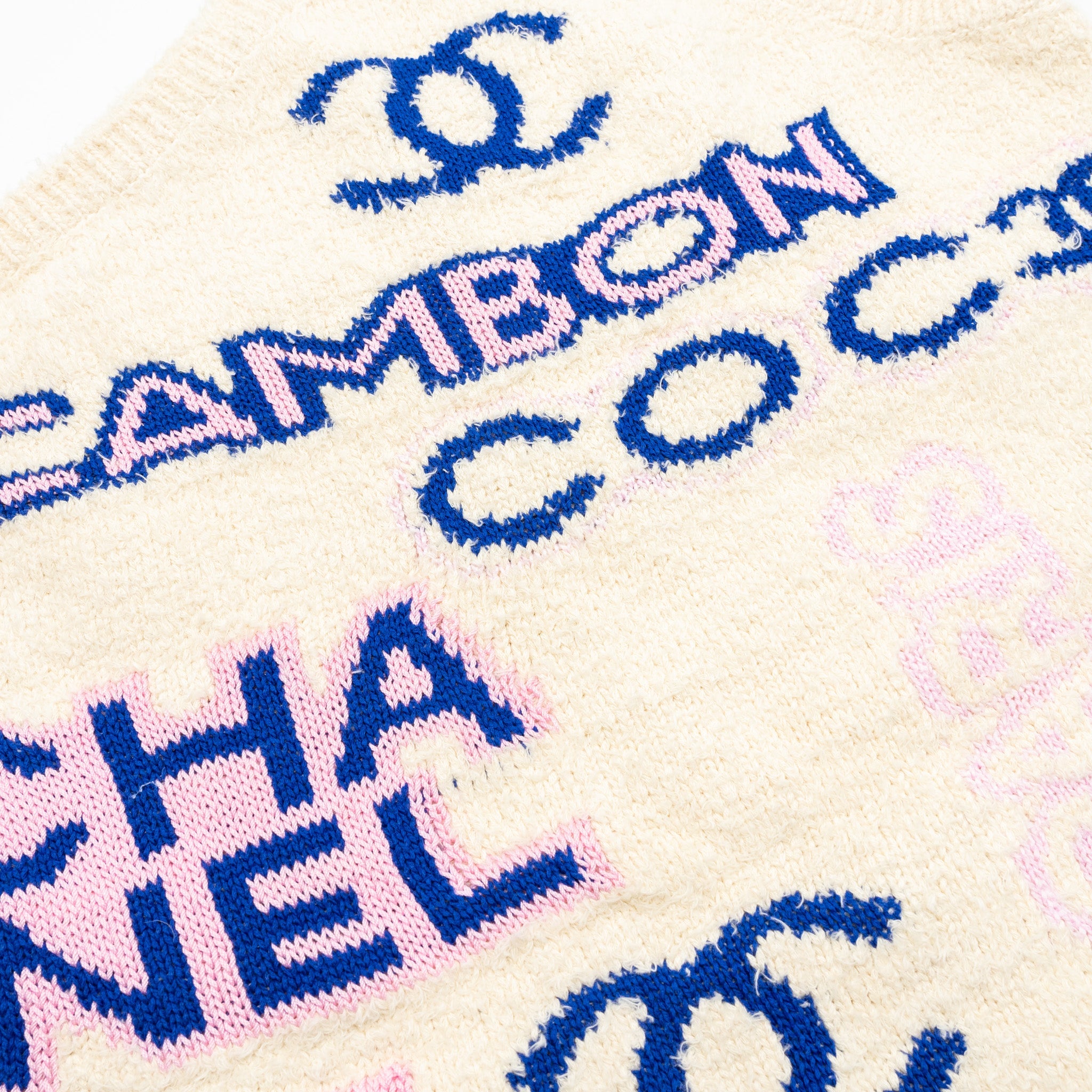 chanel-size-36-23p-logo-dress-cotton-polyamide-ecru-pink-blue-green