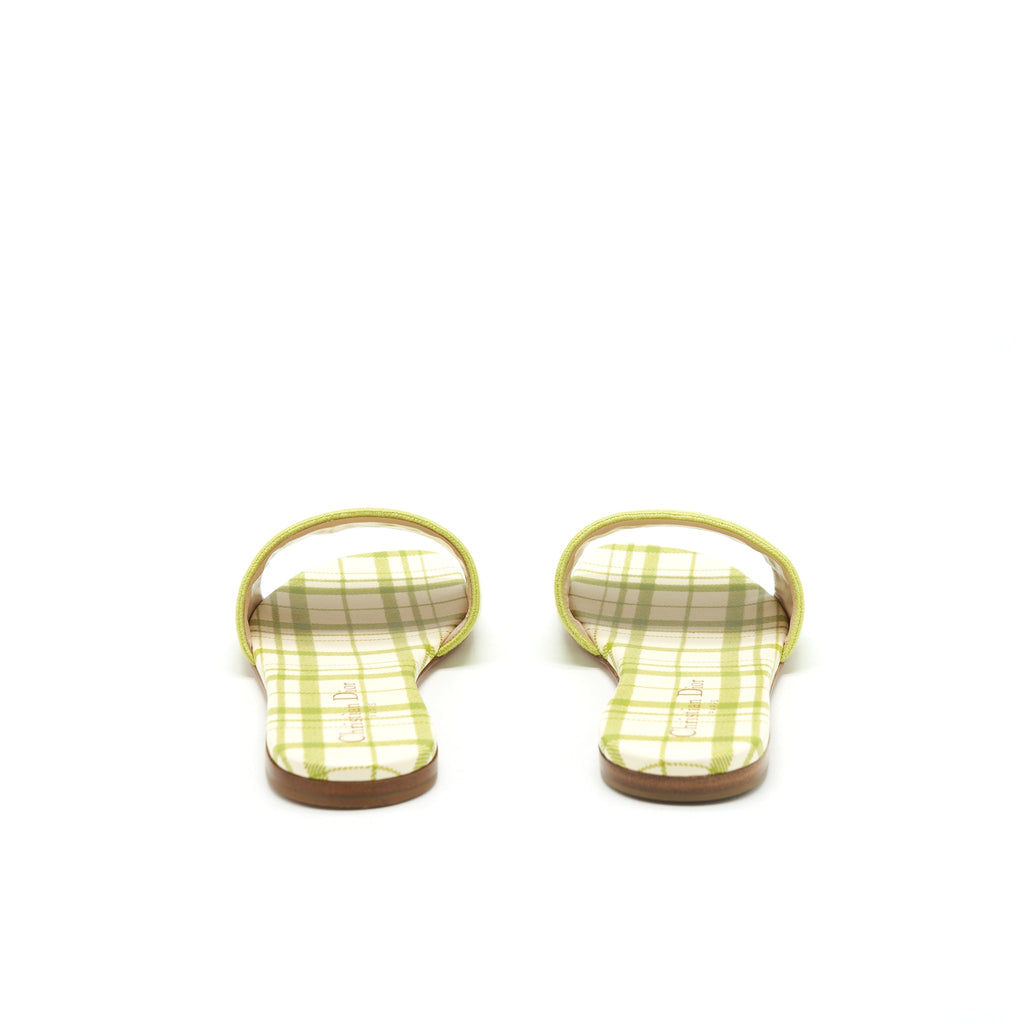 dior-size-37-dway-slide-lime-embroidered-cotton