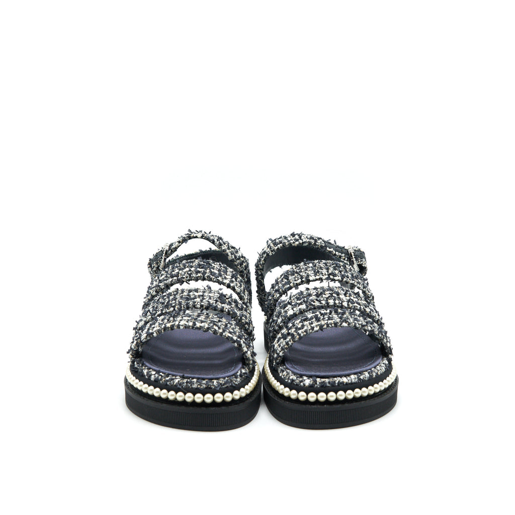 chanel-size-36-tweed-navy-blue-sandals