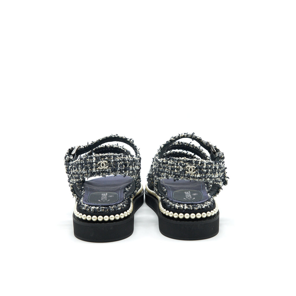 chanel-size-36-tweed-navy-blue-sandals