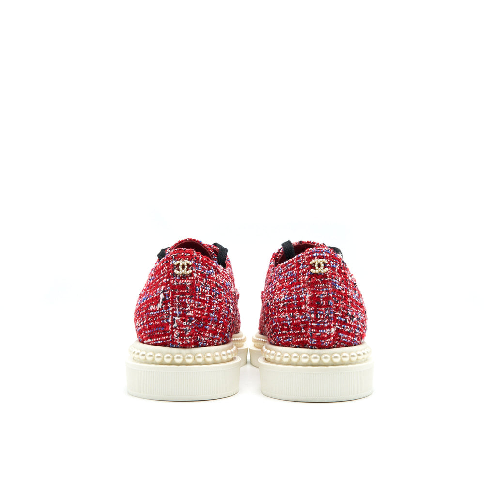 chanel-size-36-5-tweed-lace-up-pearl-flats-red-copy