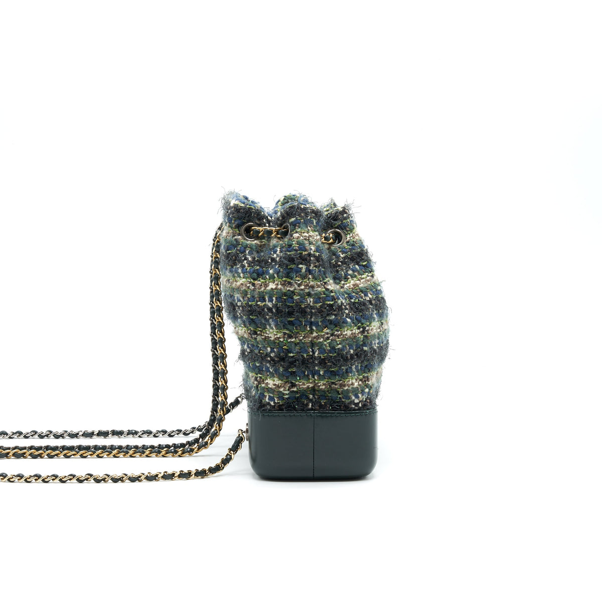 chanel-gabrielle-tweed-backpack-dark-green