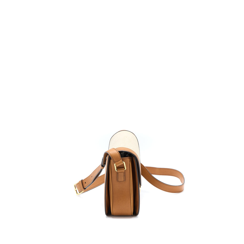 celine-triomphe-bag-textile-calfskin-white-tan-ghw