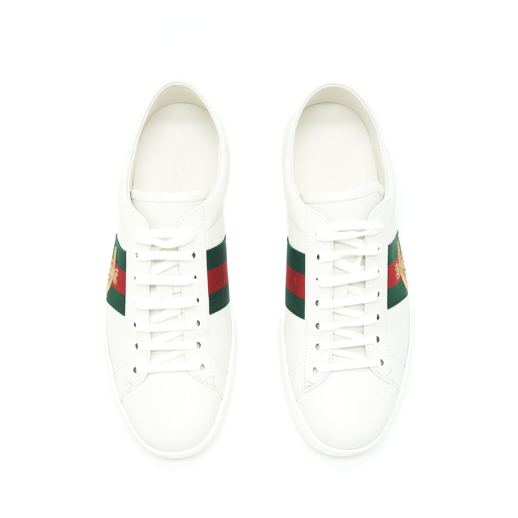 gucci-size10-mens-white-sneaker-bee-pattern