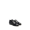 chanel-uniform-size-36-lace-up-shoes-fabric-leather-black