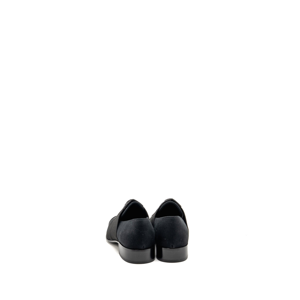 chanel-uniform-size-36-lace-up-shoes-fabric-leather-black