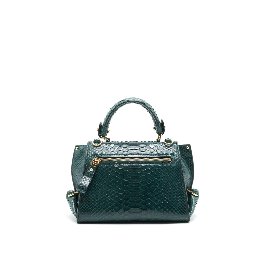 ferragamo-python-leather-tophandle-tote-bag-dark-green-ghw