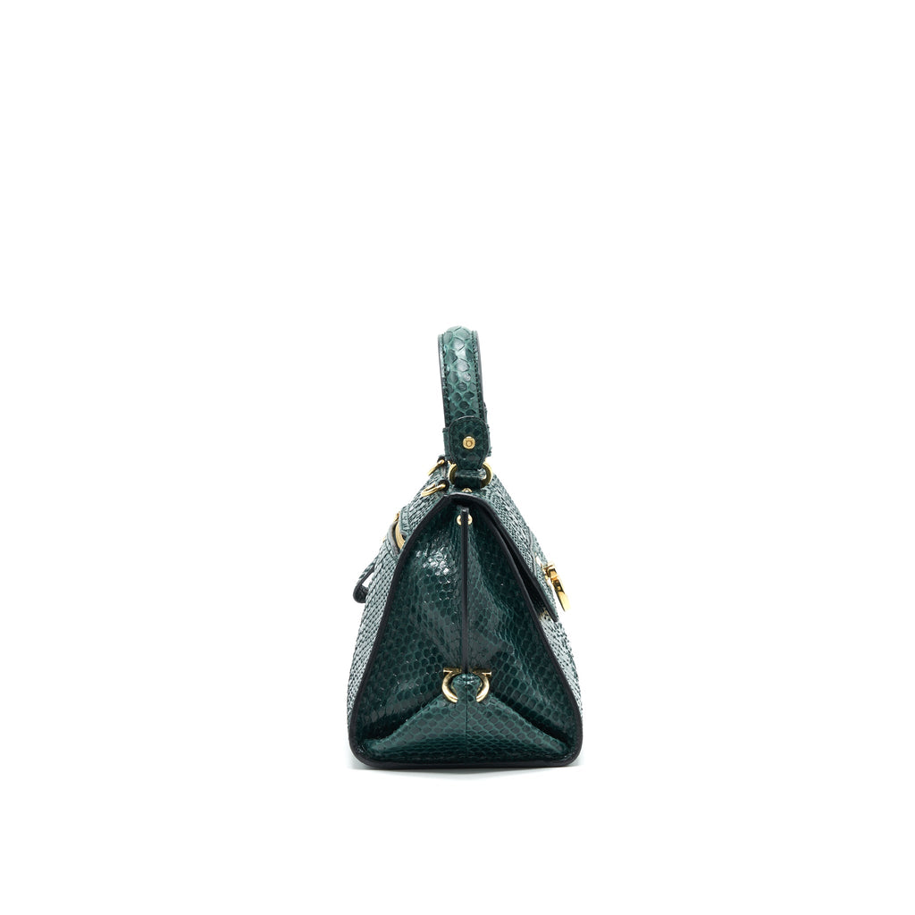 ferragamo-python-leather-tophandle-tote-bag-dark-green-ghw